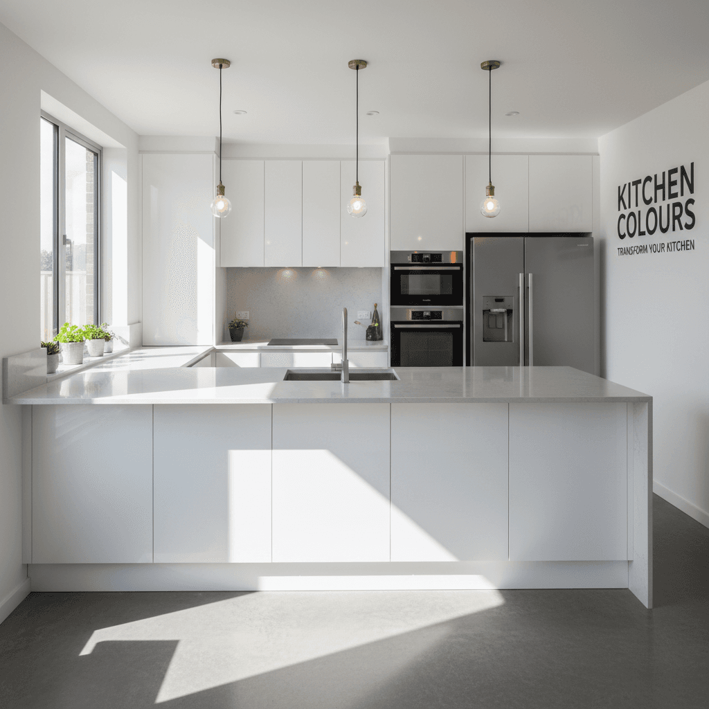 Modern kitchen with vinyl-wrapped cabinets in a sleek, contemporary design